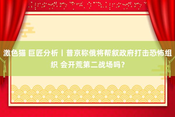 激色猫 巨匠分析丨普京称俄将帮叙政府打击恐怖组织 会开荒第二战场吗？