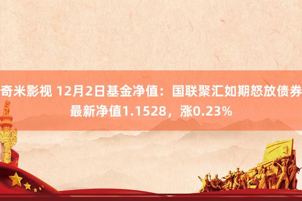 奇米影视 12月2日基金净值：国联聚汇如期怒放债券最新净值1.1528，涨0.23%