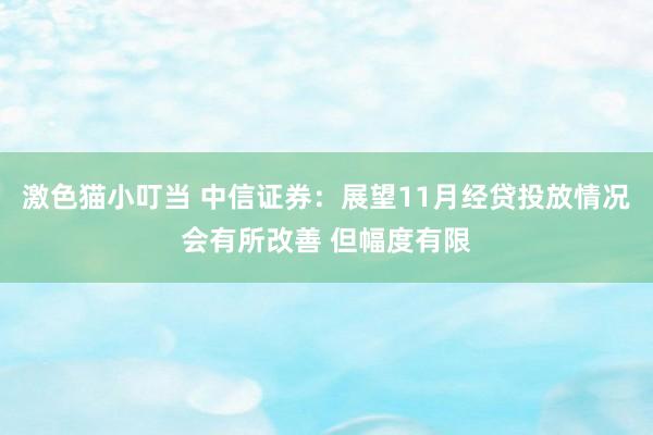 激色猫小叮当 中信证券：展望11月经贷投放情况会有所改善 但幅度有限