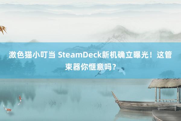 激色猫小叮当 SteamDeck新机确立曝光！这管束器你惬意吗？