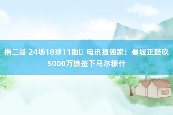 撸二哥 24场18球11助❗电讯报独家：曼城正鼓吹5000万镑签下马尔穆什