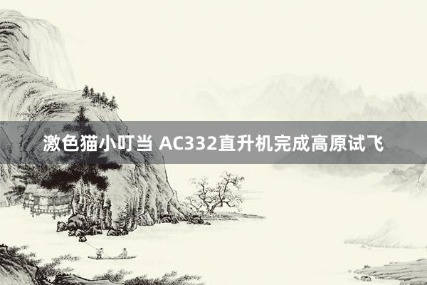 激色猫小叮当 AC332直升机完成高原试飞