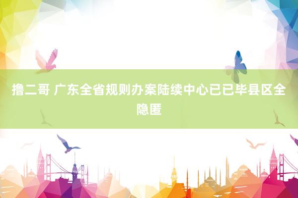 撸二哥 广东全省规则办案陆续中心已已毕县区全隐匿