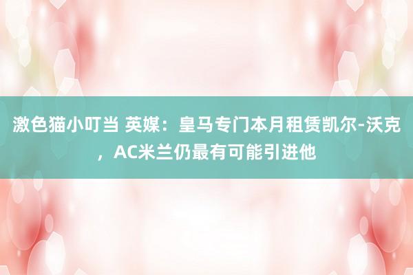 激色猫小叮当 英媒：皇马专门本月租赁凯尔-沃克，AC米兰仍最有可能引进他
