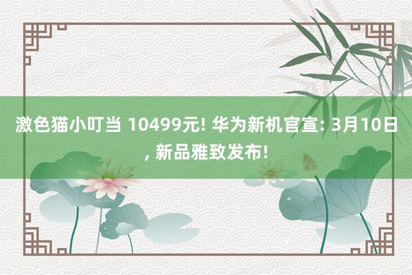 激色猫小叮当 10499元! 华为新机官宣: 3月10日， 新品雅致发布!