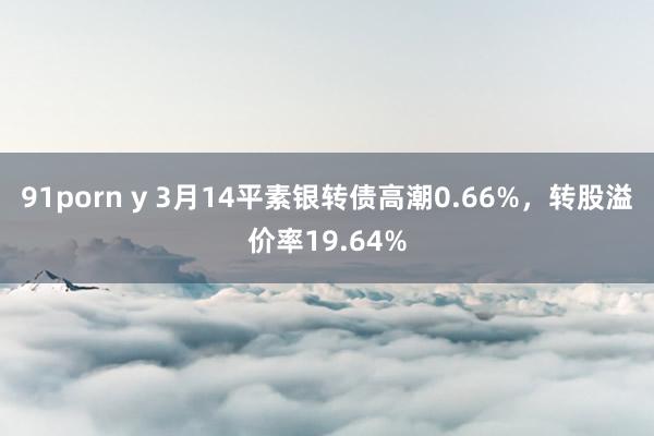 91porn y 3月14平素银转债高潮0.66%，转股溢价率19.64%