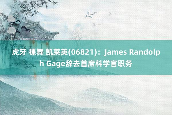 虎牙 裸舞 凯莱英(06821)：James Randolph Gage辞去首席科学官职务