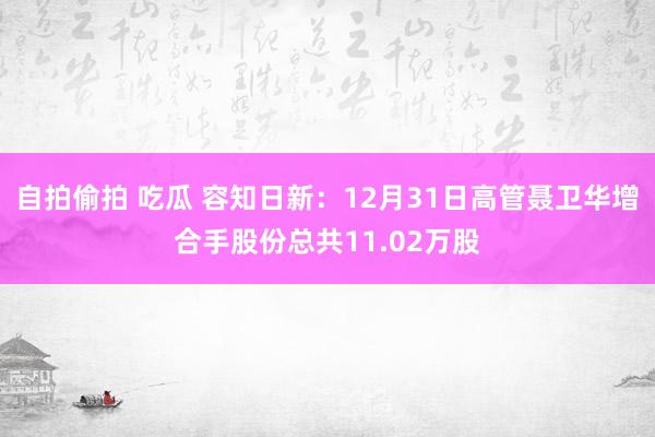 自拍偷拍 吃瓜 容知日新：12月31日高管聂卫华增合手股份总共11.02万股