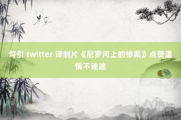 勾引 twitter 译制片《尼罗河上的惨案》点赞温情不迷途