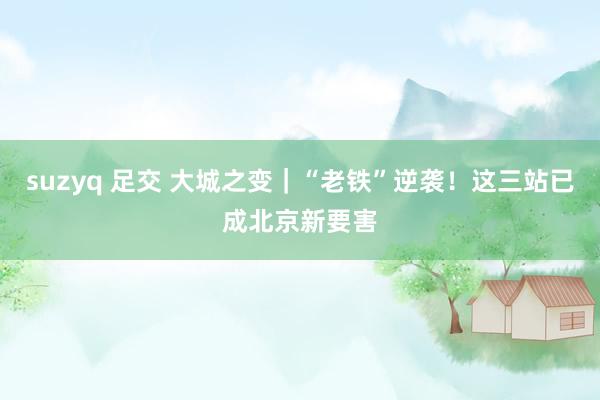 suzyq 足交 大城之变｜“老铁”逆袭！这三站已成北京新要害
