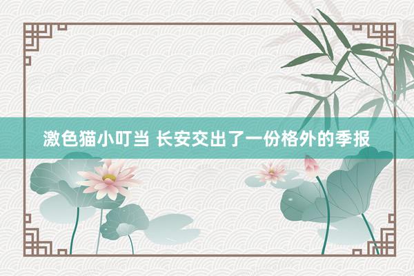 激色猫小叮当 长安交出了一份格外的季报