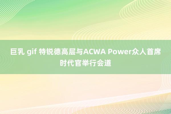 巨乳 gif 特锐德高层与ACWA Power众人首席时代官举行会道