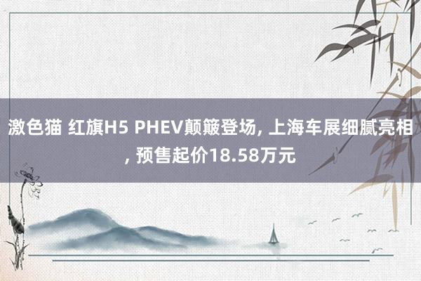 激色猫 红旗H5 PHEV颠簸登场， 上海车展细腻亮相， 预售起价18.58万元