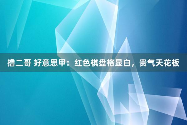 撸二哥 好意思甲：红色棋盘格显白，贵气天花板