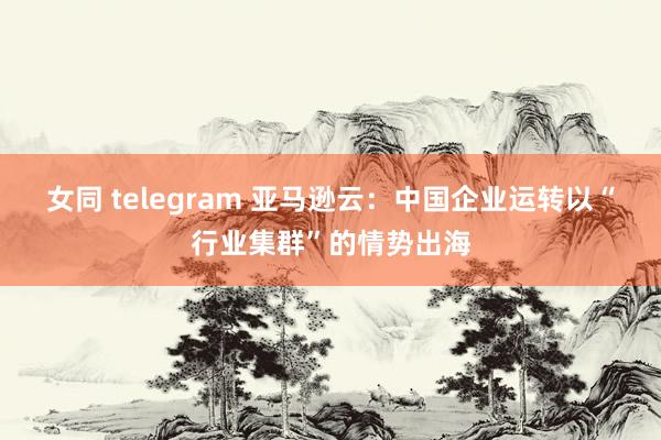 女同 telegram 亚马逊云：中国企业运转以“行业集群”的情势出海