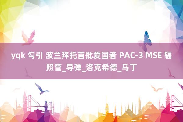 yqk 勾引 波兰拜托首批爱国者 PAC-3 MSE 辐照管_导弹_洛克希德_马丁