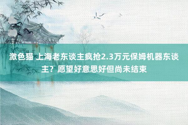 激色猫 上海老东谈主疯抢2.3万元保姆机器东谈主？愿望好意思好但尚未结束