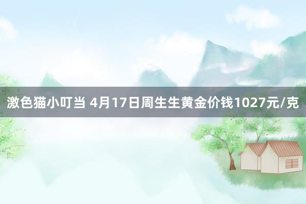 激色猫小叮当 4月17日周生生黄金价钱1027元/克
