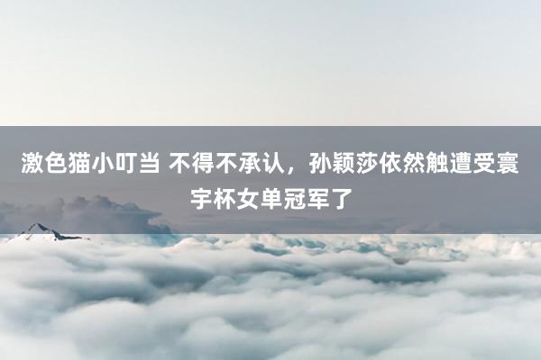 激色猫小叮当 不得不承认，孙颖莎依然触遭受寰宇杯女单冠军了