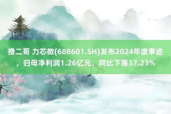 撸二哥 力芯微(688601.SH)发布2024年度事迹，归母净利润1.26亿元，同比下落37.23%