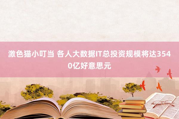 激色猫小叮当 各人大数据IT总投资规模将达3540亿好意思元
