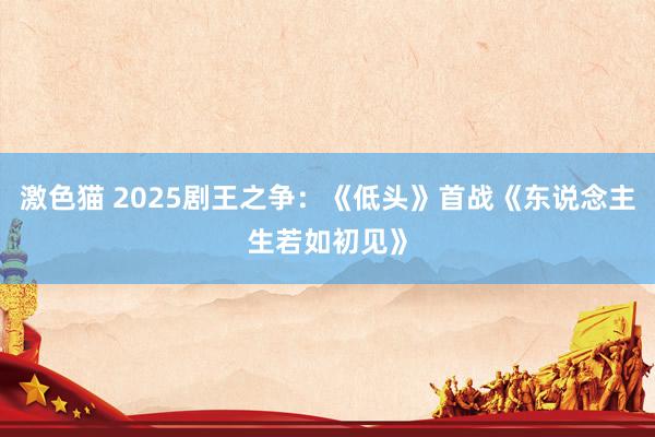 激色猫 2025剧王之争：《低头》首战《东说念主生若如初见》